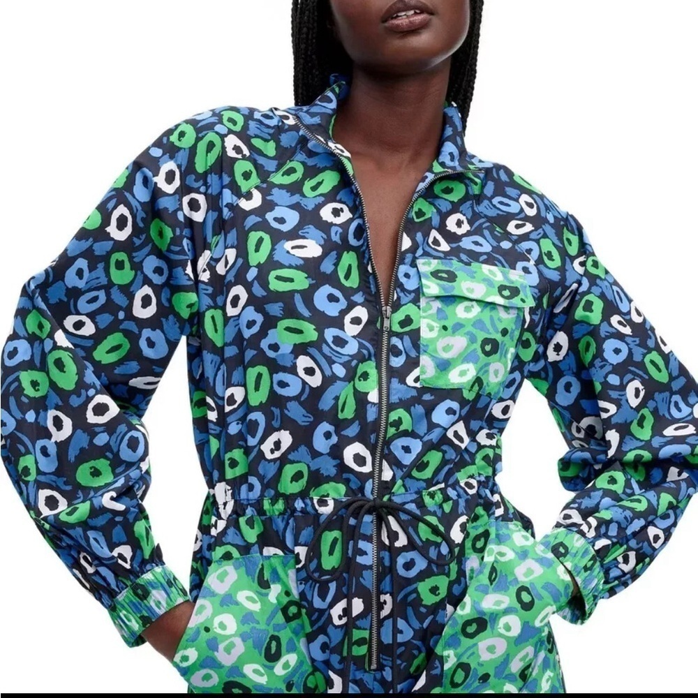 Diane von Furstenberg X Target Women's Nylon Jazz Green Sports Jumpsuit XS - Picture 5 of 14